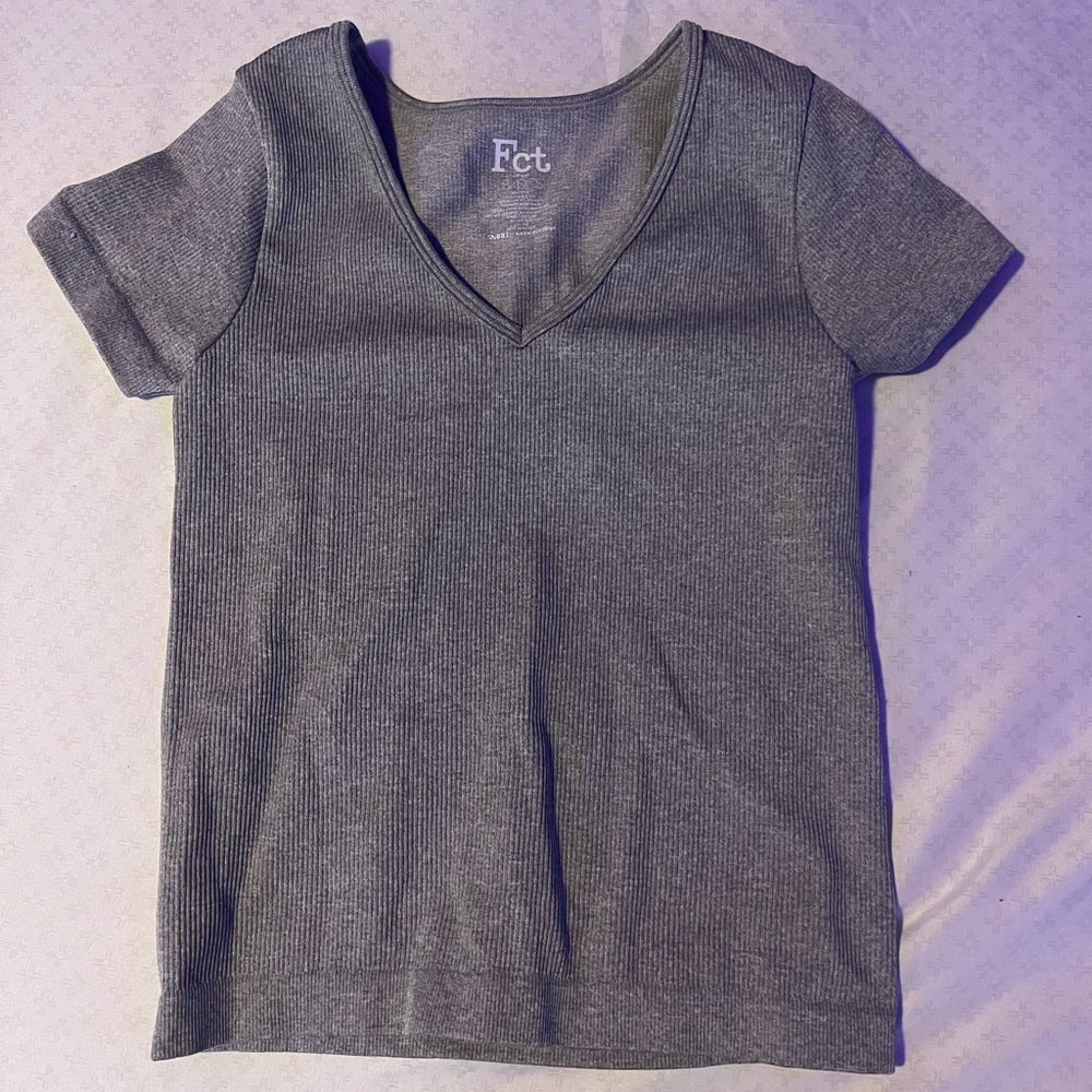 Grey Scretchy Short Sleeve Shirt